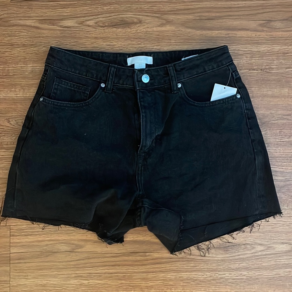 H&M Black Denim Shorts